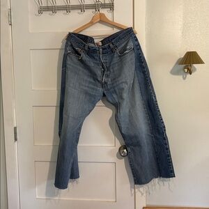BSIDES VINTAGE LASSO JEAN SLOUCH CROP CLASSIC FADED INDIGO, Size 32